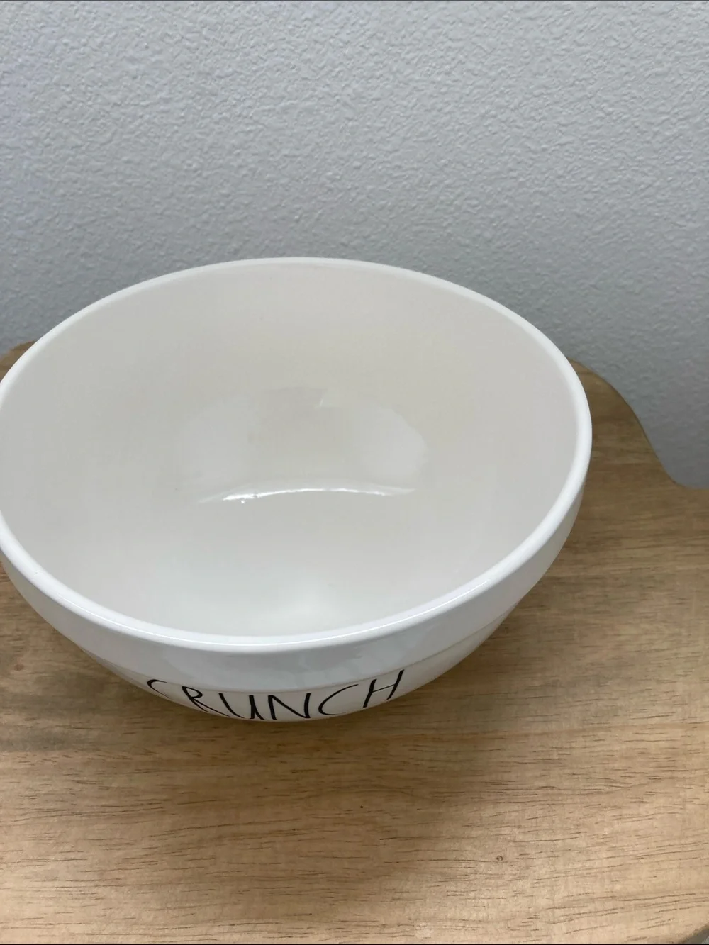 SALE! 50% Off NWOT RAR DUNN White Ceramic Bowls CRUNCH BAKE ENJOY set of 3
